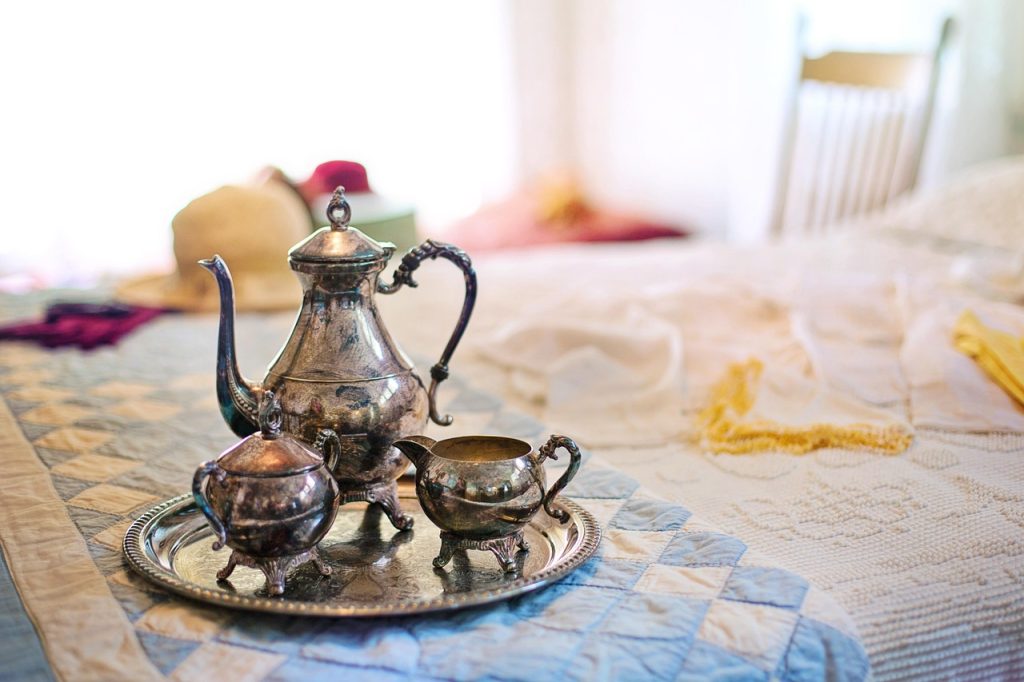 silver tea set, tea time, tea, breakfast in bed, breakfast, bedroom, tea time, tea time, tea time, tea time, tea time, tea, tea